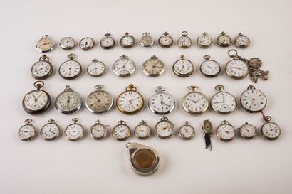 Un lot de 39 montres de poche et de montres...