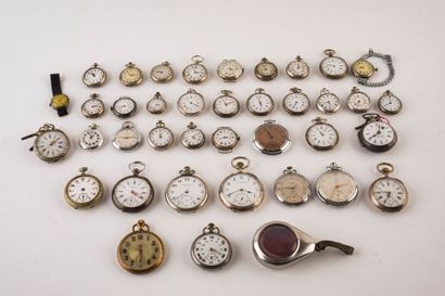 Un lot de 38 montres de poche et de montres...