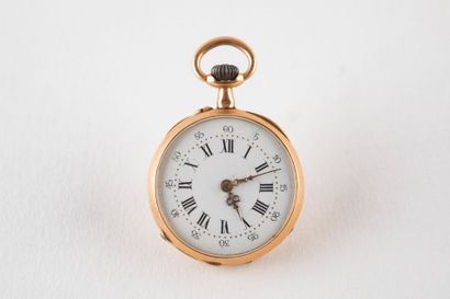 Montre pendentif en or rose 750 millièmes,...
