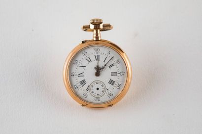Montre pendentif en or rose 750 millièmes,...