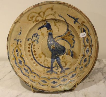 ESPAGNE, VALENCE
Plat rond à décor en camaïeu...