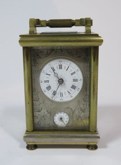 PENDULE REVEIL DE VOYAGE, l'armature en bronze...
