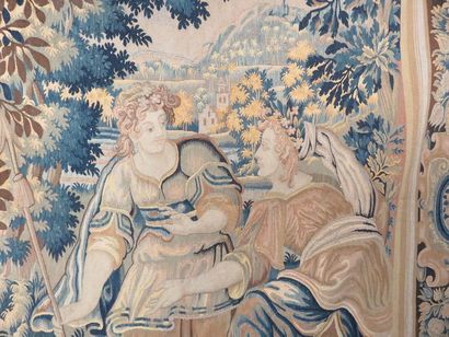 AUBUSSON
Tapisserie en laine figurant un...