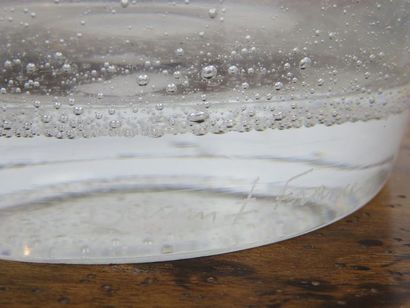 DAUM France
Grand vase en cristal bullé....