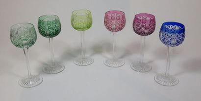 SAINT-LOUIS CRISTAL FRANCE
Suite de six verres...