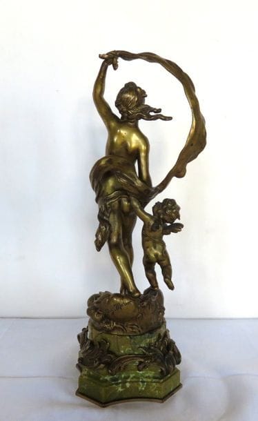 Auguste MOREAU d'après
Vénus et Cupidon Bronze...