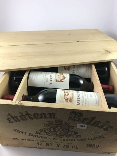 12 btls Château Belair 1989 en CBO - Sai...