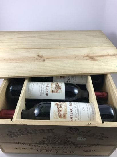 12 btls Château Belair 1989 en CBO - Sai...