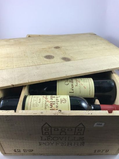 12 btls Château Léoville Poyferré 1979 en...
