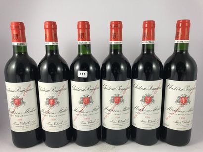 12 btls Château Poujeaux 1998 en CBO - M...