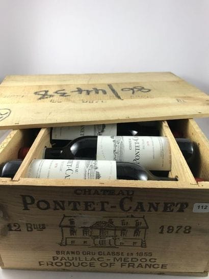 12 btls Château Pontet-Canet 1978 en CBO...