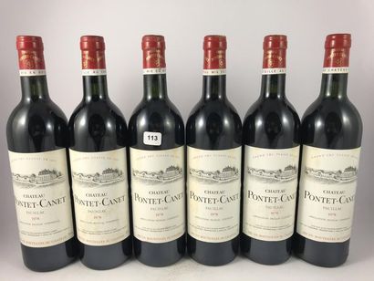 12 btls Château Pontet-Canet 1978 en CBO...