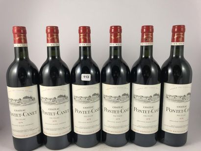 12 btls Château Pontet-Canet 1978 en CBO...