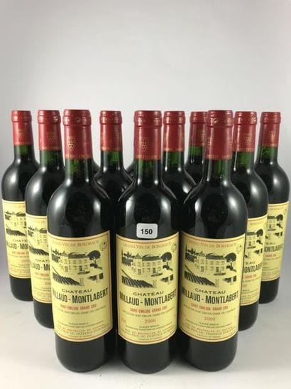 12 btls Château Millaud-Montlabert 2000 -...