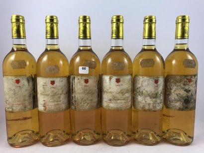 6 btls Château Les Justices 1996 - Saute...