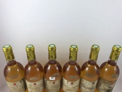 6 btls Château Les Justices 1996 - Saute...