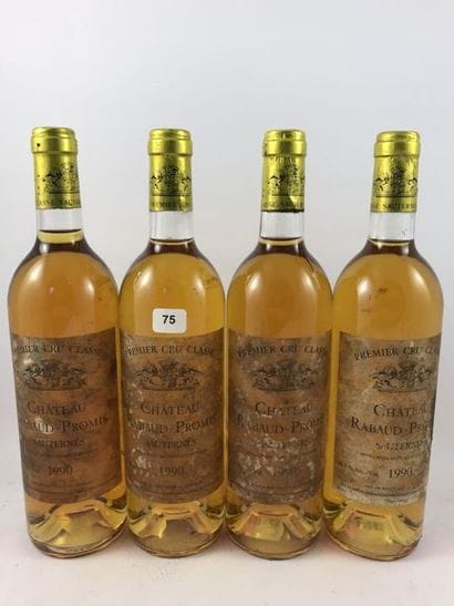 4 btls Château Rabaud-Promis 1990 - Saut...