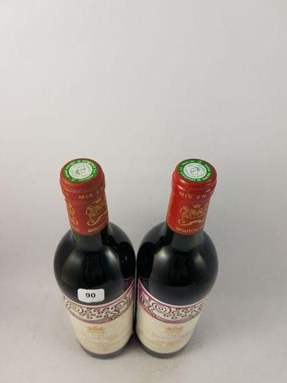 2 btls Château Mouton Rothschild 1988 - ...
