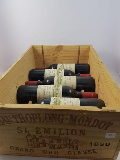 6 btls Château Troplong Mondot 1990 avec...