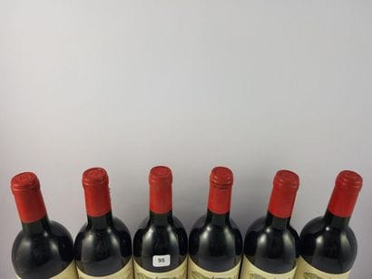 6 btls Château Troplong Mondot 1990 avec...