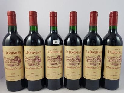 12 btls Château La Dominique 1989 en CBO...