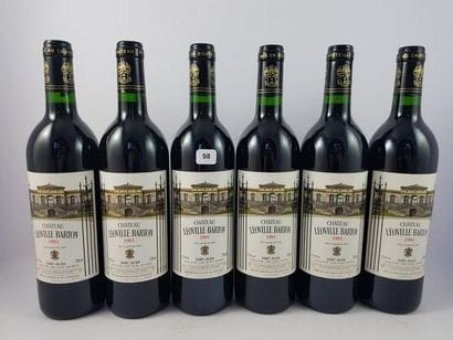 12 btls Château Leoville Barton 1991 en CBO...