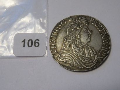 Monnaie - Louis XIV - Écu blanc à la cravate...