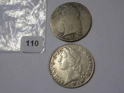 Monnaies - Louis XV - Lot de 2 x Écu au bandeau...