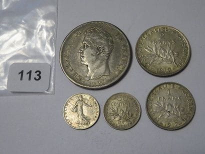 Monnaies - 5 Francs Charles X, 2ème type...