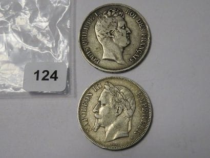 Monnaies - France - Lot de 2 x 5 Francs en...
