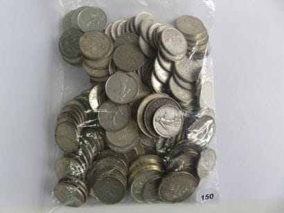 Monnaies argent - Lot de 167 monnaies en...