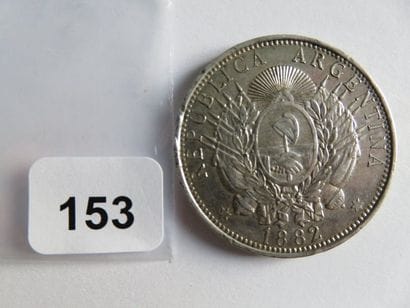 Monnaie - Argentine - 1 Peso 1882 (argent,...