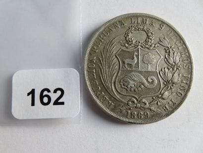 Monnaie - Pérou - 1 Sol 1869 YB 1 en chiffre...