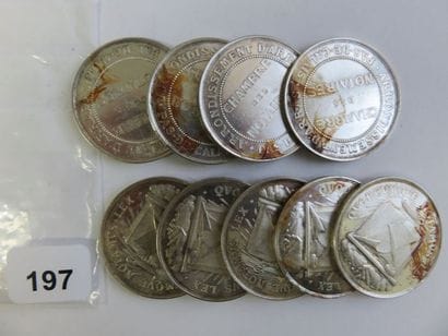Jetons - Lot de 9 jetons de Notaires d'Arras...