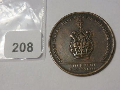 Médaille belge - Offrande d'une couronne...