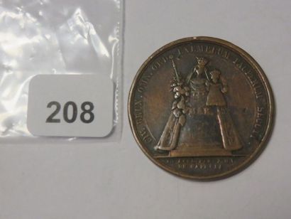Médaille belge - Offrande d'une couronne...
