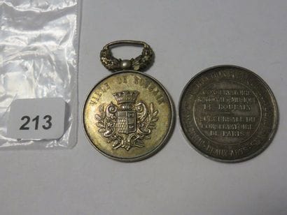 Médailles - Lot de 2 médailles de Roubaix...