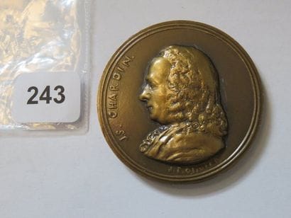 Médaille - Jean Siméon Chardin, par J. Olivier...