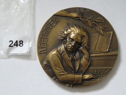 Médaille - Beethoven, par F. Focht - A/ Le...