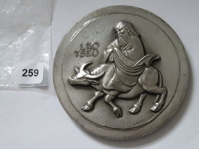 Médaille - Lao Tseu, par Henri Lagriffoul...