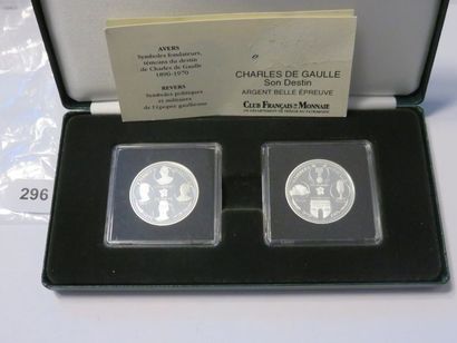 Médailles - Coffret de 2 médailles en argent...