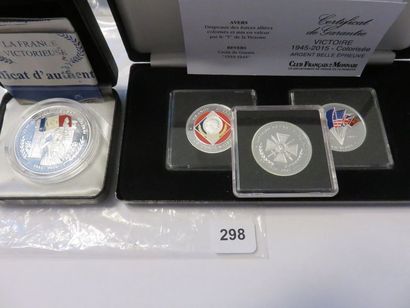 Médailles - Lot de 4 médailles - Médaille...