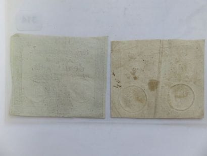Assignats - Lot de 2 x Dix Sous, du 4 janvier...