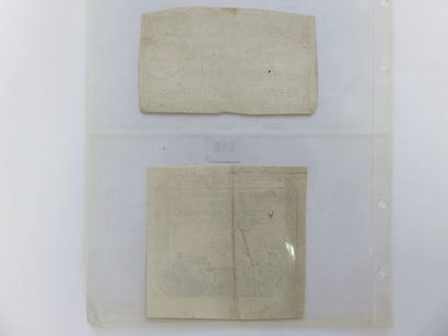 Assignats - Lot de 2 assignats - Vingt cinq...