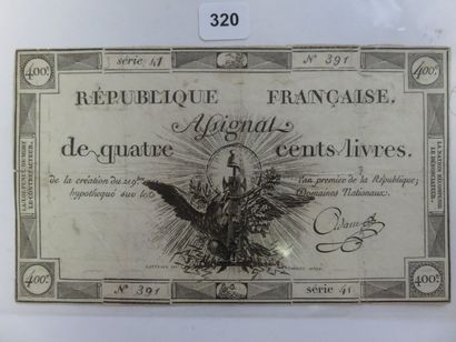 Assignat - 400 Livres du 21 novembre 1792...