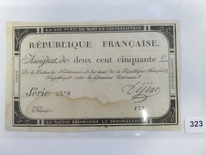 Assignat - 250 Livres du 7 vendémiaire an...