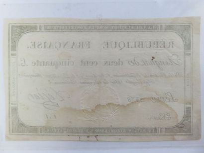 Assignat - 250 Livres du 7 vendémiaire an...