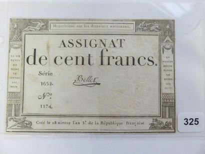 Assignat - 100 Francs du 18 nivose an 3 (7...