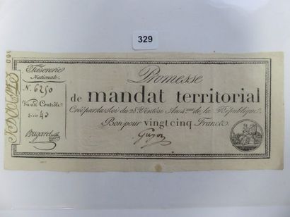 Promesse de mandat territorial de 25 Francs...