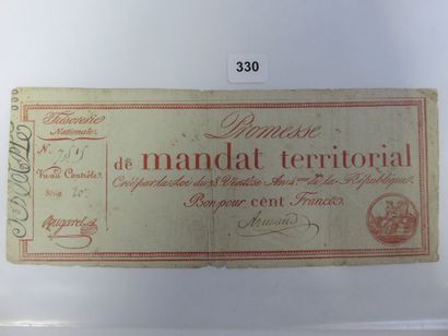 Promesse de mandat territorial de 100 Francs...